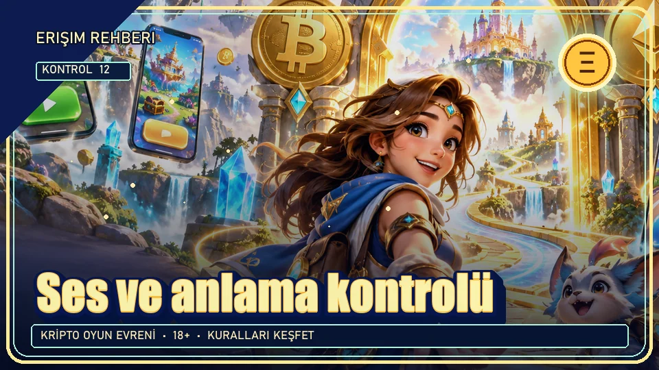 Ses ve anlama için kripto temalı kontrol görseli
