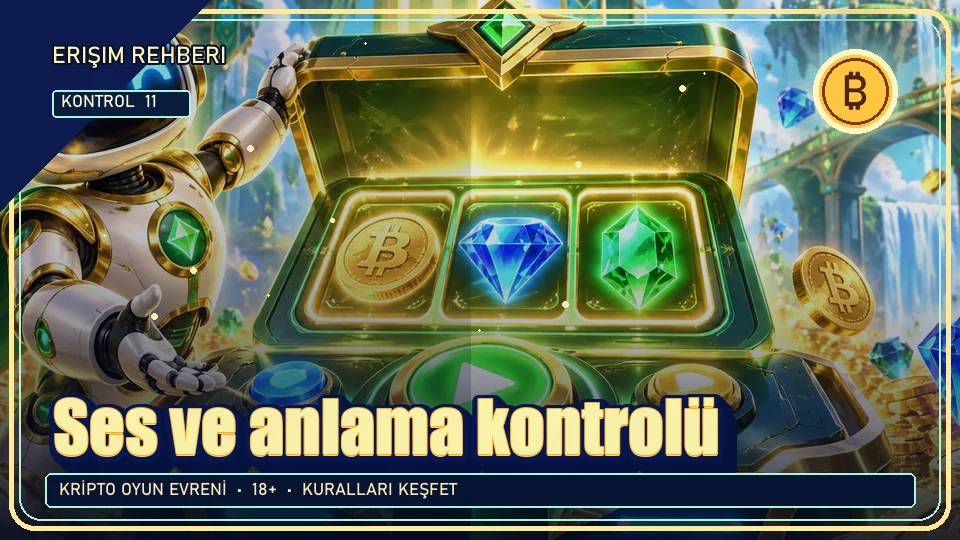 Ses ve anlama için kripto temalı kontrol görseli