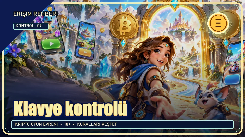 Klavye için kripto temalı kontrol görseli